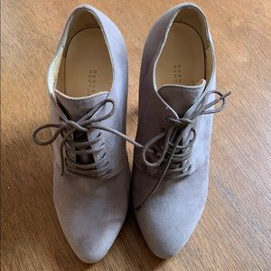 Barneys New York Taupe Suede Ankle Boots